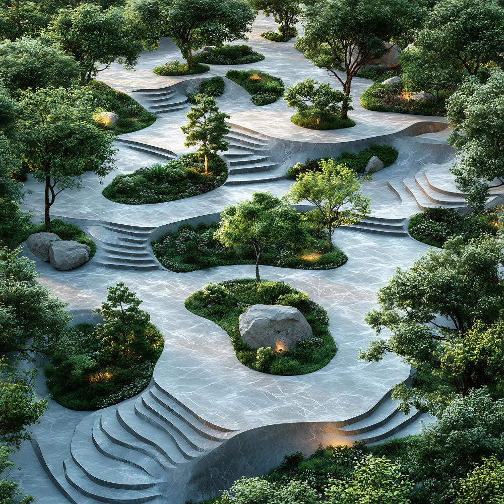 Peyzaj projesi - Akhisar bahçe düzenleme ve bitkilendirme